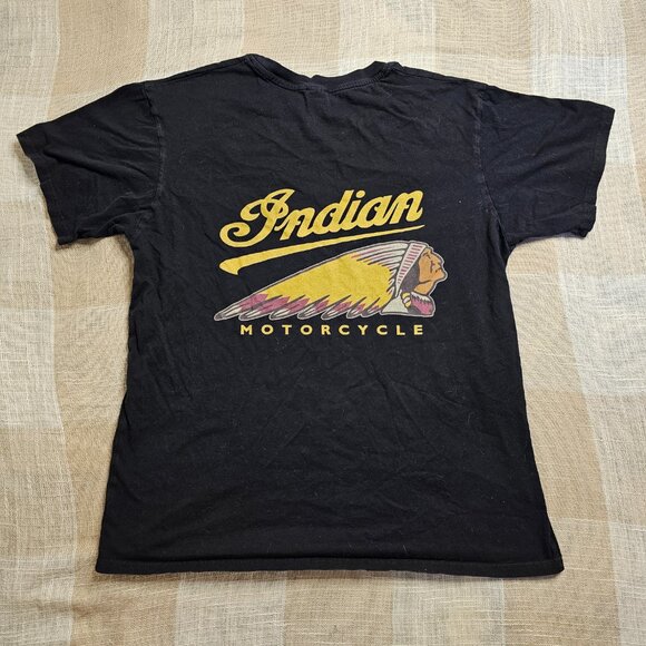 Indian Motorcycles Black Cotton Logo Tshirt - Picture 11 of 16